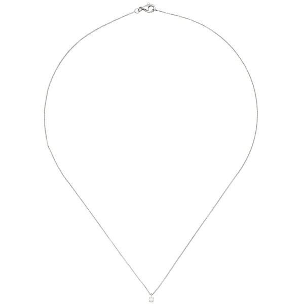 2,5mm Ankerkette mit Brillant 585 Weißgold 45cm