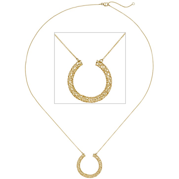 0,7mm Ankerkette geflochten 750 Gelbgold 42-45cm