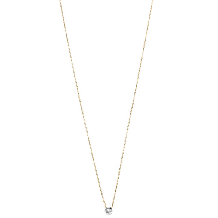 0,7mm Ankerkette Brillant 750 Gold gelb weiß 45cm