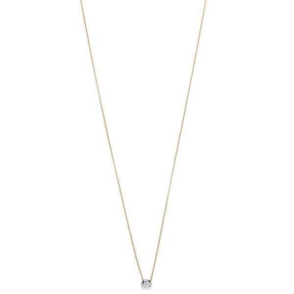 0,7mm Ankerkette Brillant 750 Gold gelb weiß 45cm