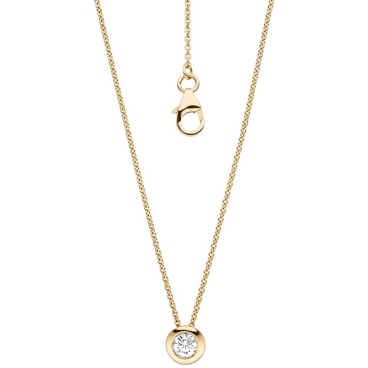 1,1mm Ankerkette mit Brillant 585 Gelbgold 45cm