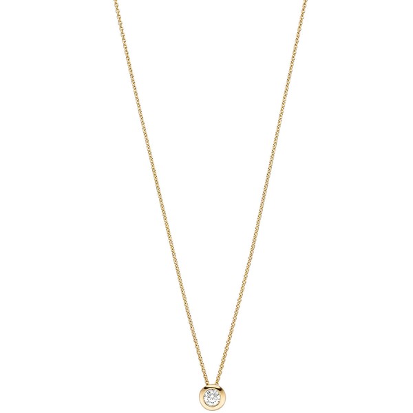 1,1mm Ankerkette mit Brillant 585 Gelbgold 45cm