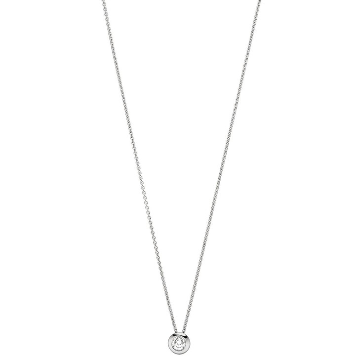 1,1mm Ankerkette mit Brillant 585 Weißgold 45cm