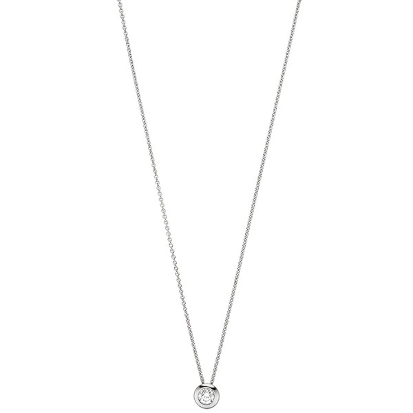 1,1mm Ankerkette mit Brillant 585 Weißgold 45cm