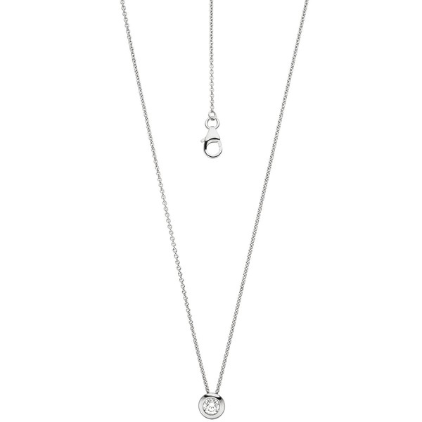1,1mm Ankerkette mit Brillant 585 Weißgold 45cm
