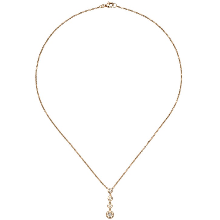 1,5mm Ankerkette 4 Brillanten 585 Rotgold 44cm