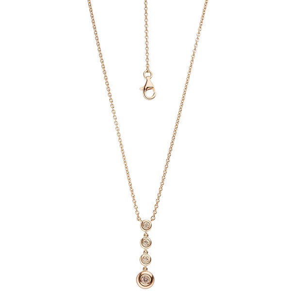 1,5mm Ankerkette 4 Brillanten 585 Rotgold 44cm
