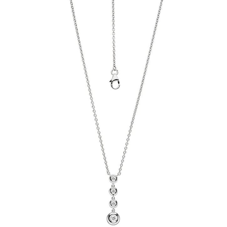 1,4mm Ankerkette 4 Brillanten 585 Weißgold 43cm