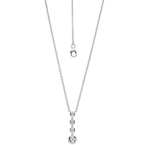1,4mm Ankerkette 4 Brillanten 585 Weißgold 43cm