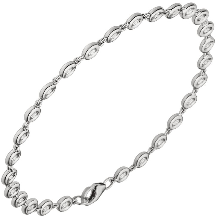 4,5mm Tennisarmband Brillanten 585 Weißgold 18cm