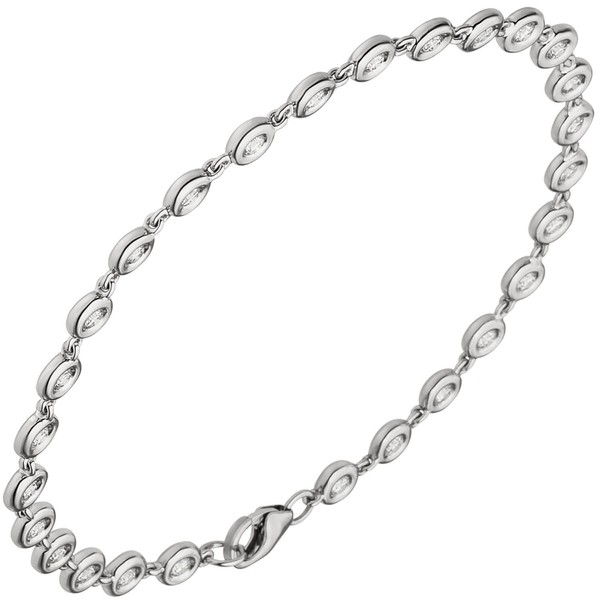 4,5mm Tennisarmband Brillanten 585 Weißgold 18cm