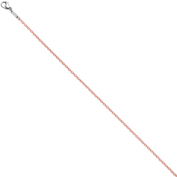 1,9mm Kette Rundankerkette Edelstahl rosa 50cm