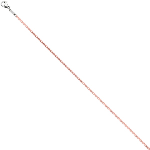 1,9mm Kette Rundankerkette Edelstahl rosa 50cm