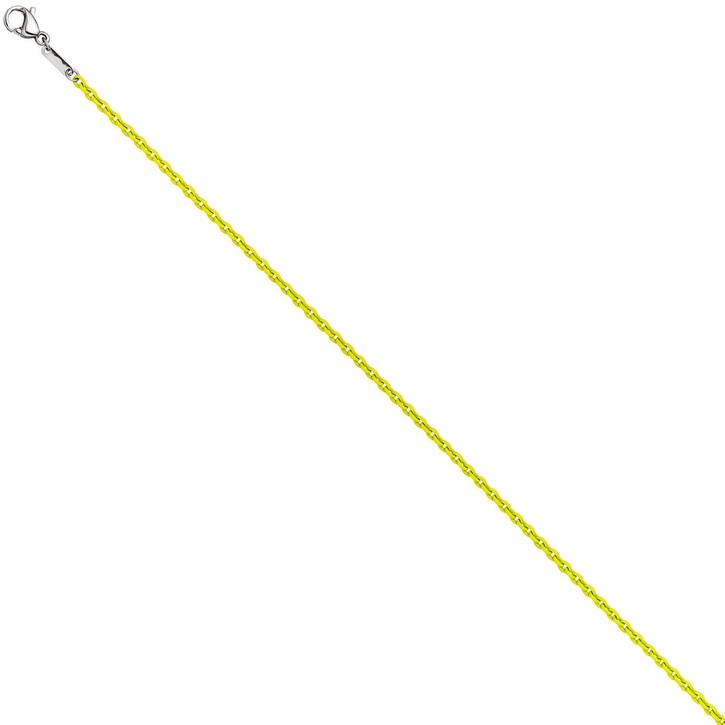 2,1mm Kette Rundankerkette Edelstahl gelb 42cm