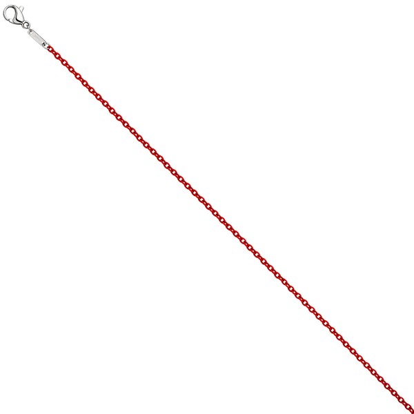1,9mm Kette Rundankerkette Edelstahl rot 45cm