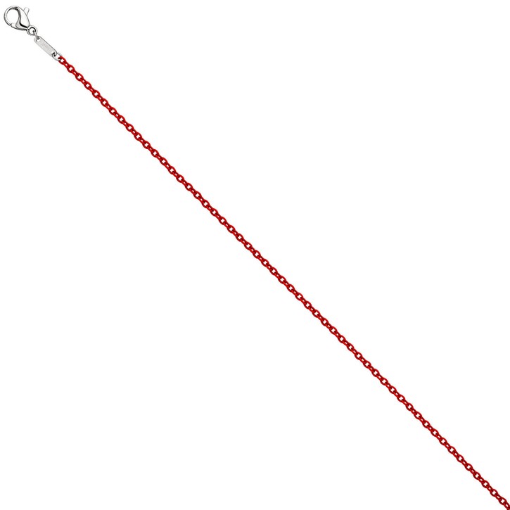 1,9mm Kette Rundankerkette Edelstahl rot 50cm