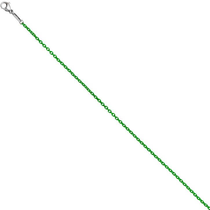 1,9mm Kette Rundankerkette Edelstahl grün 45cm