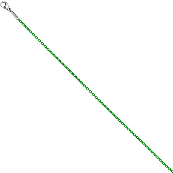 1,9mm Kette Rundankerkette Edelstahl grün 45cm