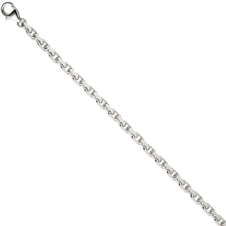 4mm Armband Ankerkette 585 Weißgold 21cm
