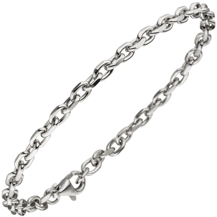 3.9mm Armband Ankerkette aus 925 Silber 21cm
