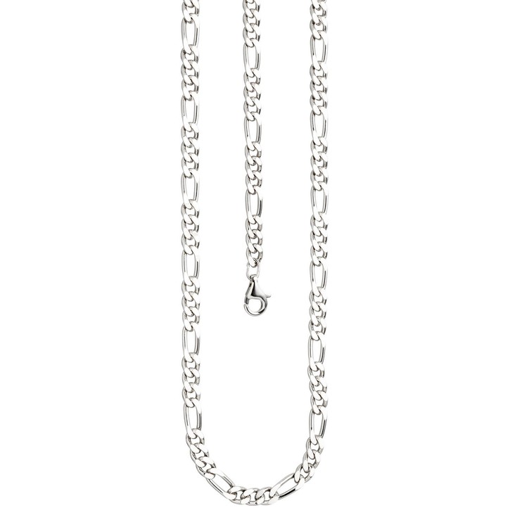 5,3mm Kette Figarokette aus 925 Silber 50cm