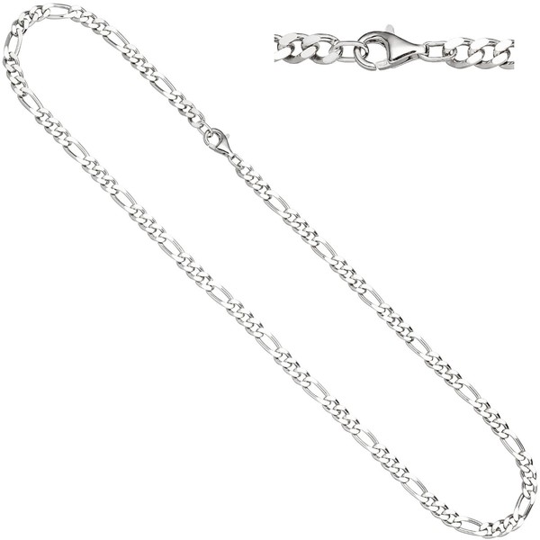 5,3mm Kette Figarokette aus 925 Silber 60cm