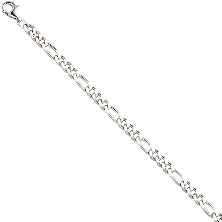 5,3mm Armband Figarokette aus 925 Silber 21cm