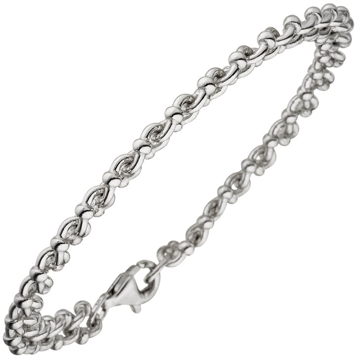 7,3mm Armband Krebskette aus 925 Silber 21cm