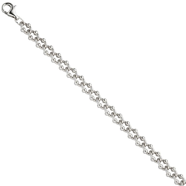 7,3mm Armband Krebskette aus 925 Silber 21cm