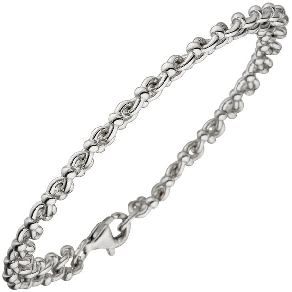 7,3mm Armband Krebskette aus 925 Silber 21cm