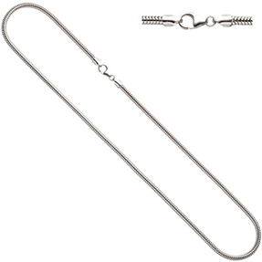 2,9mm Kette Schlangenkette aus 925 Silber rhodiniert Halsschmuck, 50cm