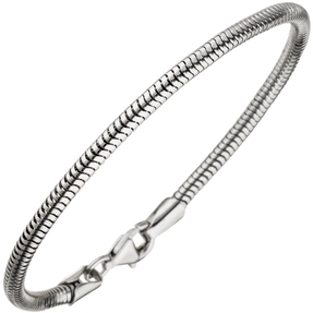 2,9mm Armband Schlangenkette aus 925 Silber rhodiniert Armschmuck, 19cm