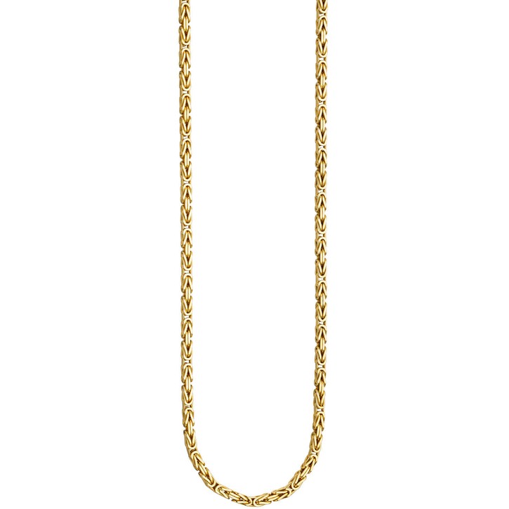 3,2mm Kette Königskette 925 Silber vergoldet 45cm