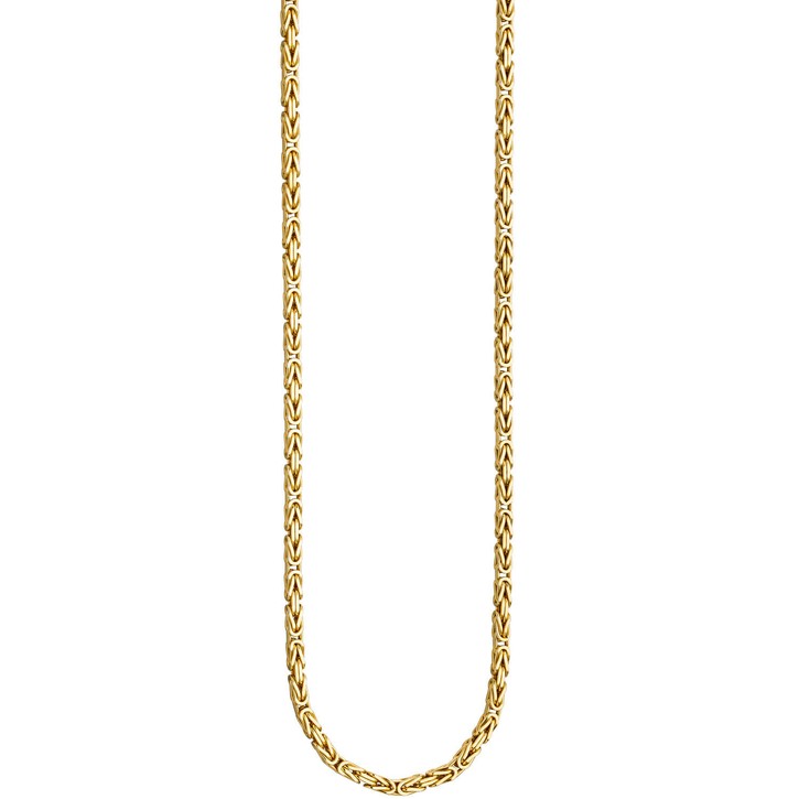 3,2mm Kette Königskette 925 Silber vergoldet 60cm