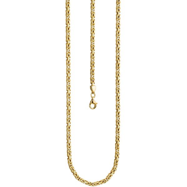 3,2mm Kette Königskette 925 Silber vergoldet 60cm