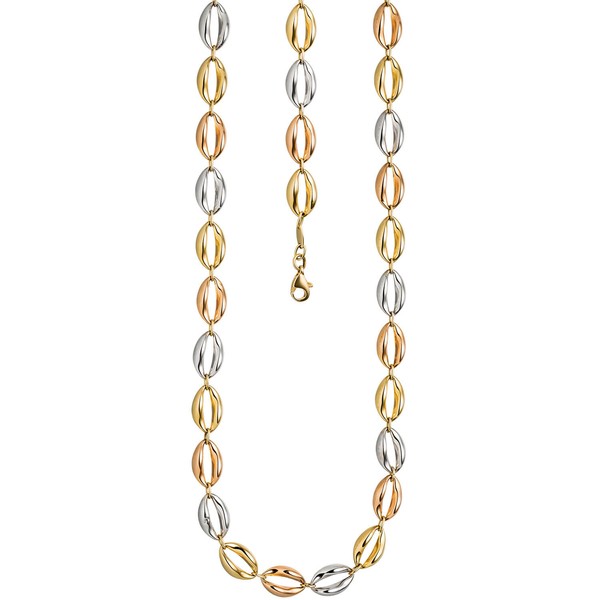 7,8mm 585 Gelbgold Rotgold Weißgold tricolor 45cm