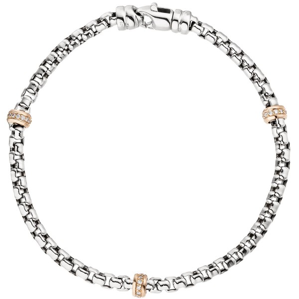 3,5mm Rundvenezianer Brillanten 585 Gold 19cm