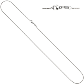 1,2mm Kette Rundpanzerkette aus 950 Platin Halsschmuck, 45cm