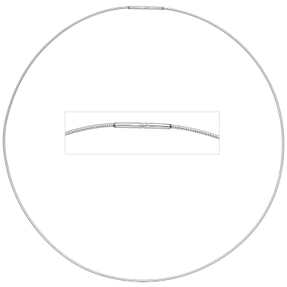 1mm Halsreif Halskette Collier aus Edelstahl Halsschmuck, 45cm