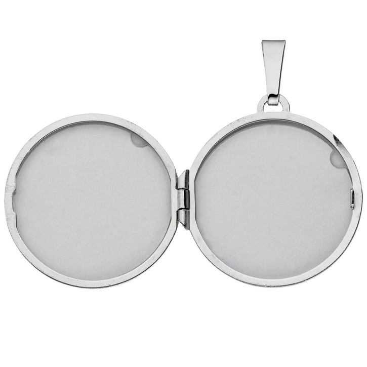 Schmuck-Set Medaillon Panzerkette 925 Silber 60cm