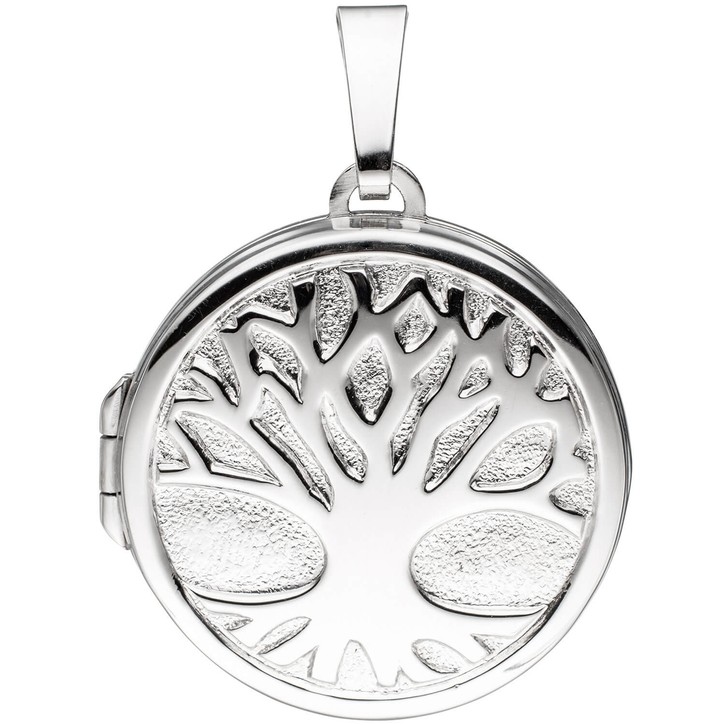Schmuck-Set Medaillon Panzerkette 925 Silber 50cm