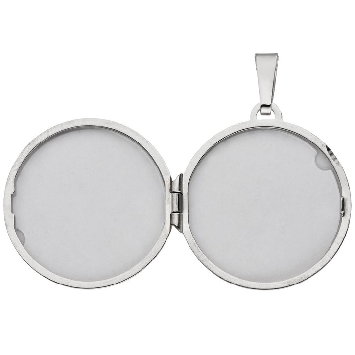 Schmuck-Set Medaillon Panzerkette 925 Silber 50cm
