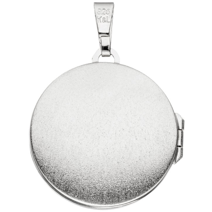 Schmuck-Set Medaillon Panzerkette 925 Silber 50cm