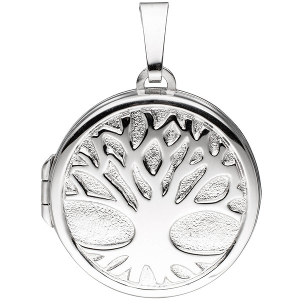 Schmuck-Set Medaillon Panzerkette 925 Silber 50cm