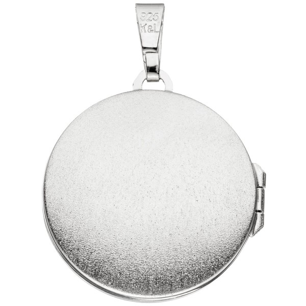 Schmuck-Set Medaillon Panzerkette 925 Silber 50cm