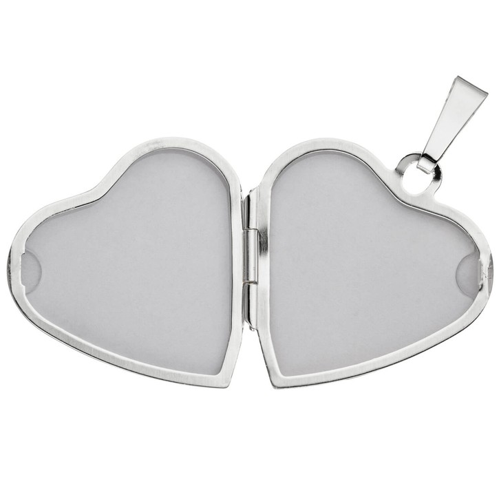 Schmuck-Set Medaillon Panzerkette 925 Silber 60cm