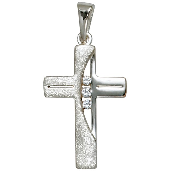Schmuck-Set Kreuz 2mm Panzerkette 925 Silber 60cm