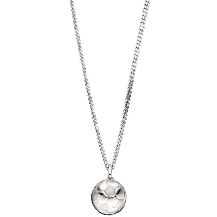 Schmuck-Set Fußball Panzerkette 925 Silber 38cm