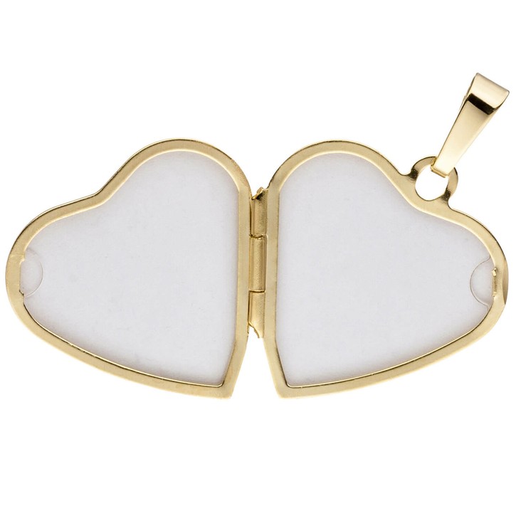 Schmuck-Set Medaillon Panzerkette 333 Gelbgold