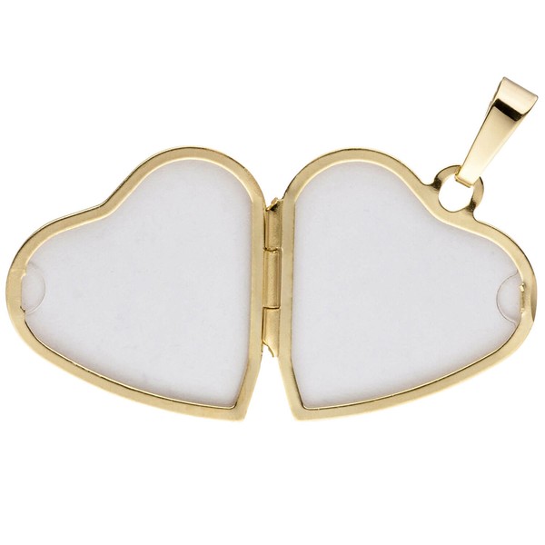 Schmuck-Set Medaillon Panzerkette 333 Gelbgold
